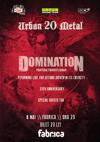 Domination va canta integral albumul Pantera, Far Beyond Driven, in club Fabrica